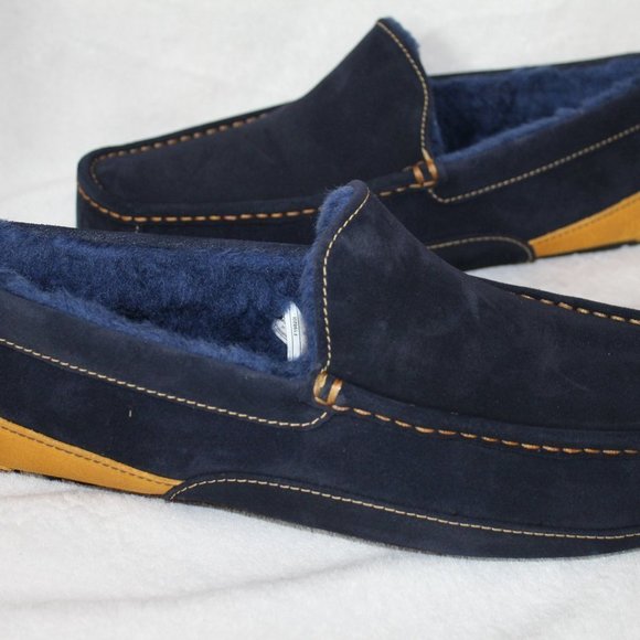 NEW UGG ASCOT Suede Shearling Slippers - Picture 10 of 11